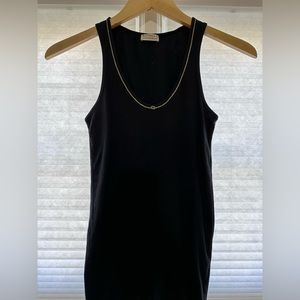 Brunello Cucinelli navy cotton tank top